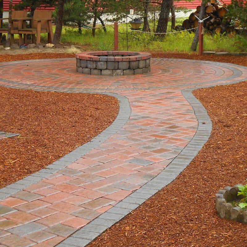 Firepit design with hardscaping mi 1