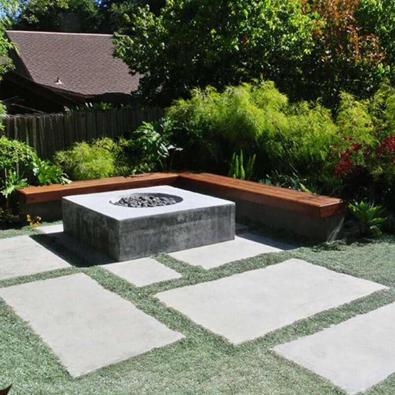 Firepit with hardscaping mi 1