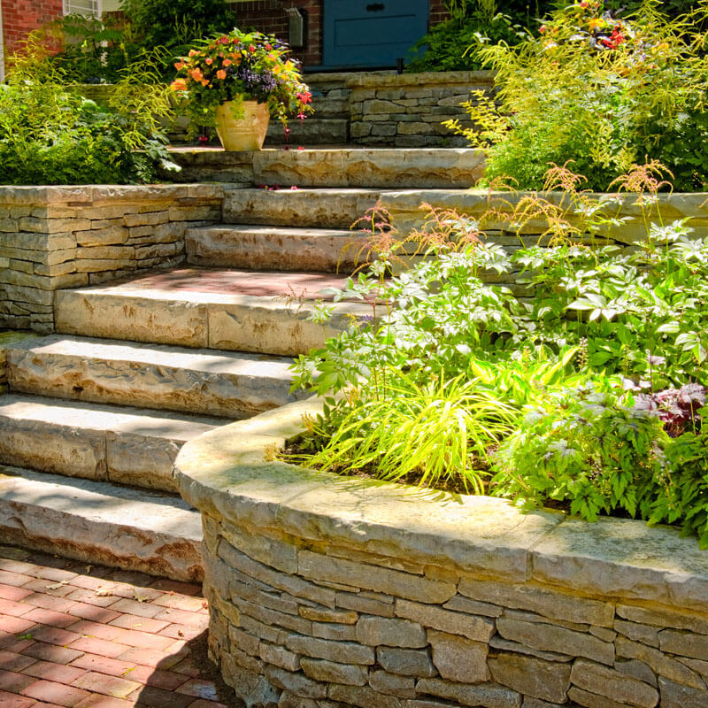 Stone landscaping services mi retaining wall builders 1