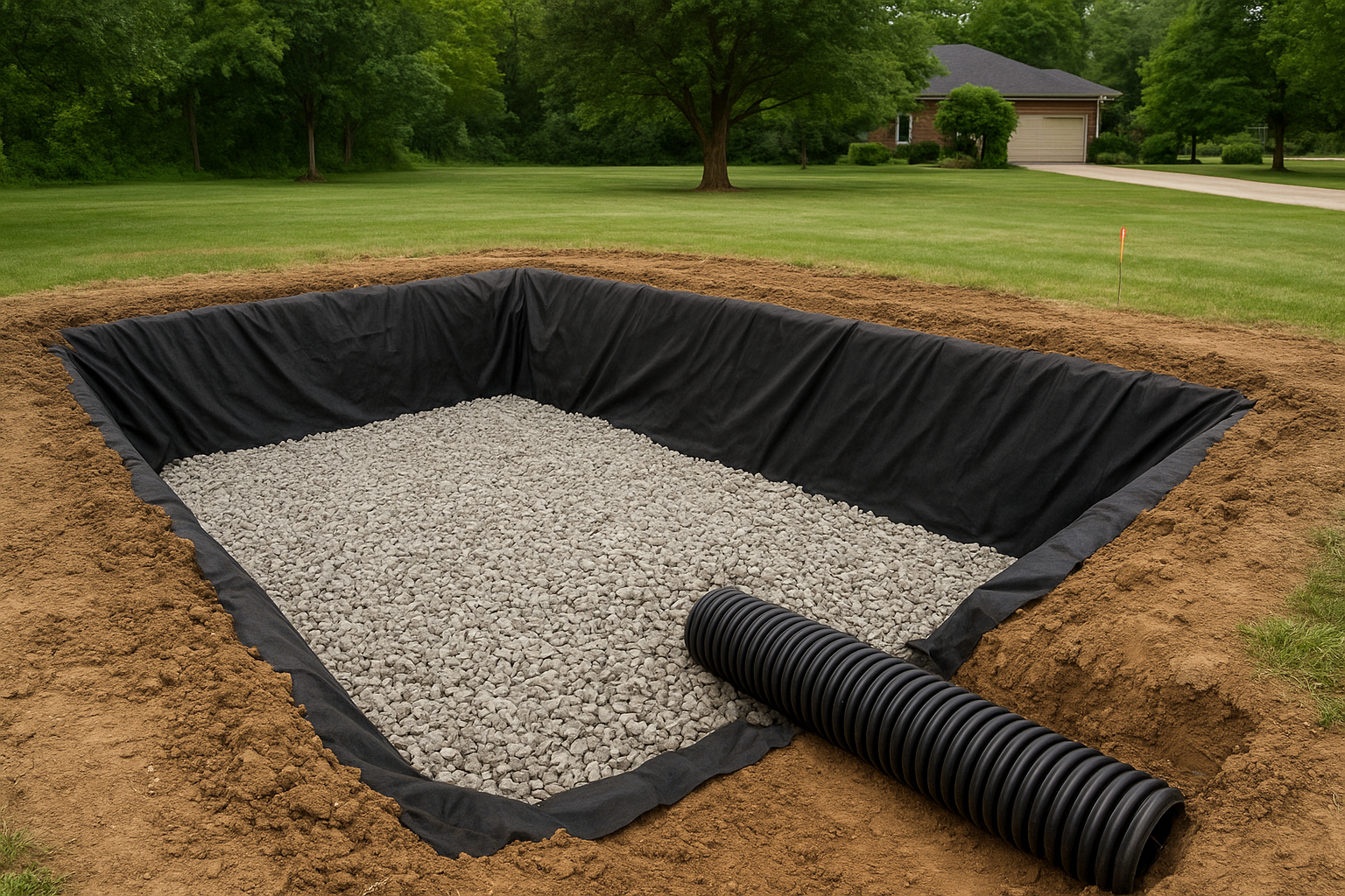 drainage services, drainage contractors, landscaping in ann arbor, transform my outdoors, concrete contractors