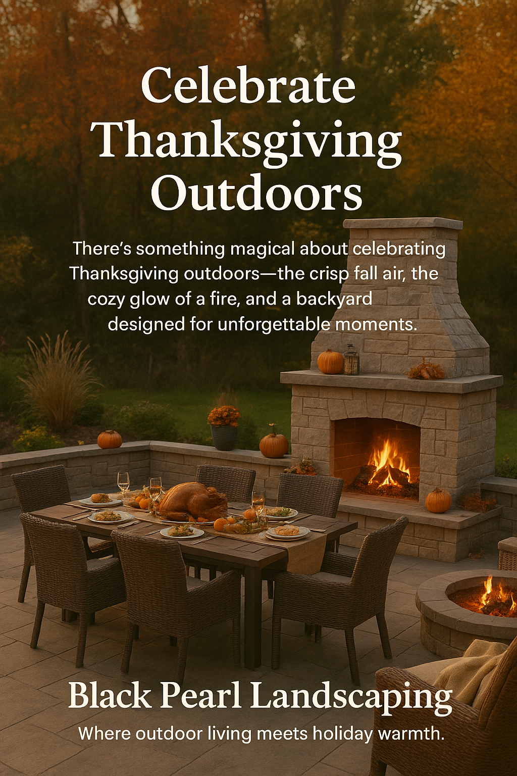 black pearl, outdoor living, thanksgiving outdoors, thanksgiving landscape ideas, thanksgiving