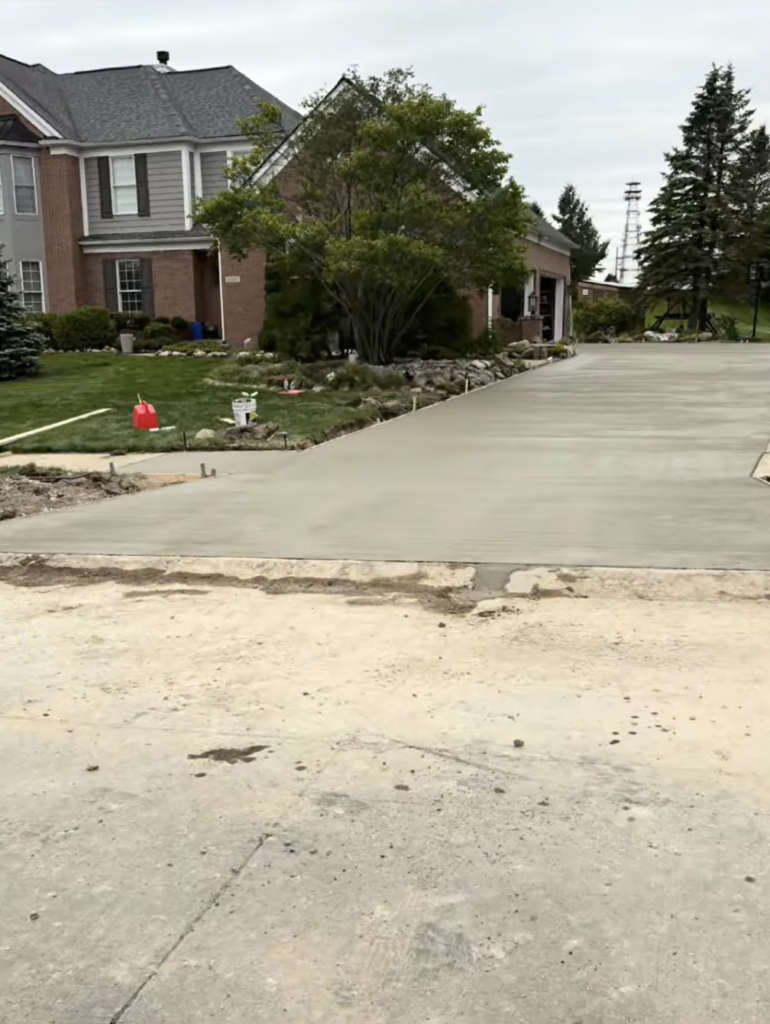 concrete driveway in mi, concrete driveways in michigan, concrete driveway cost, concrete contractors in plymouth