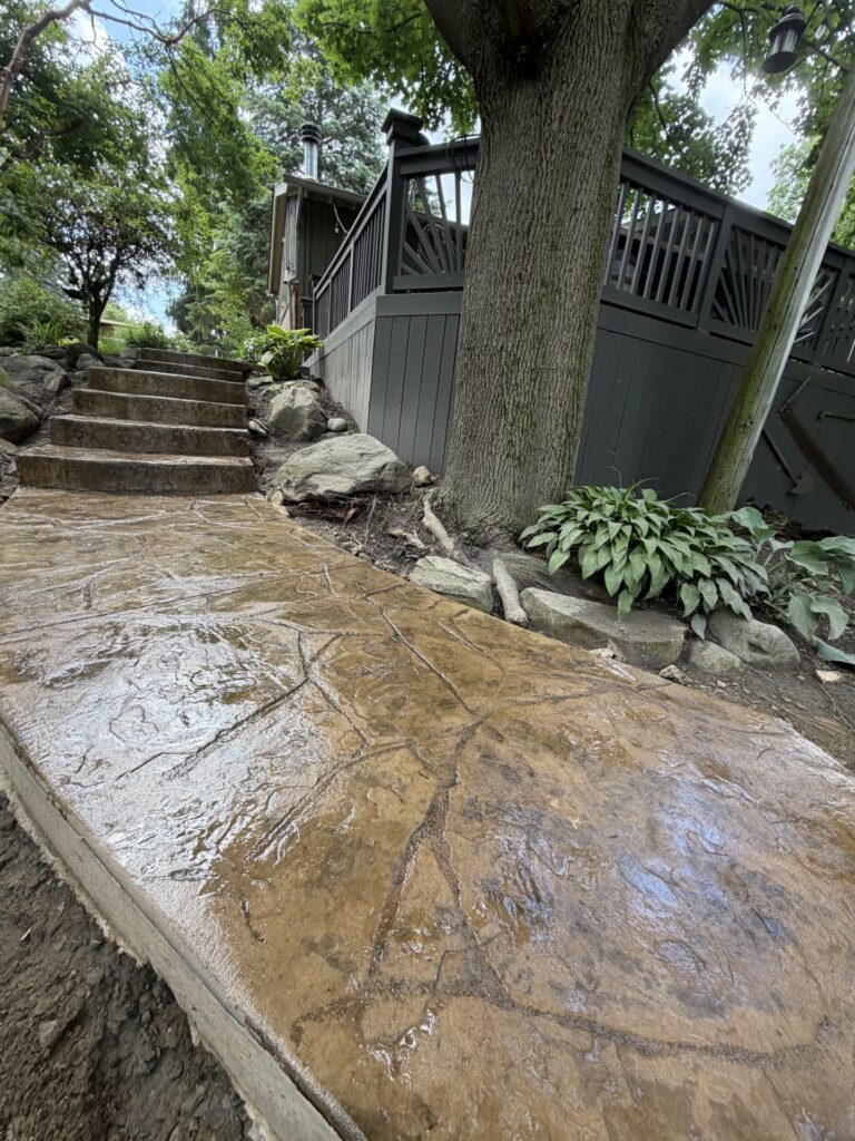 stamped concrete in brighton, stamped concrete stairs, decorative concrete brighton, decorative concrete stairs, brighton concrete